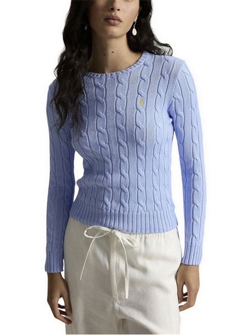 girocollo donna a trecce azzurro Ralph Lauren | 211971869512